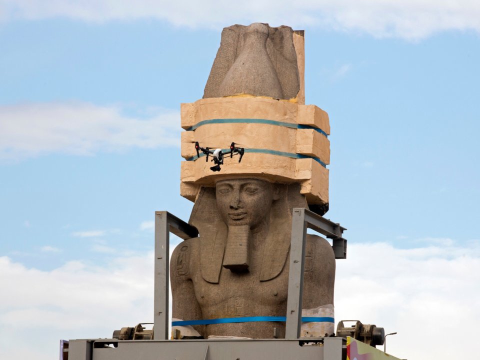 Tượng pharaon Ramses II được dời về bảo tàng Ginza